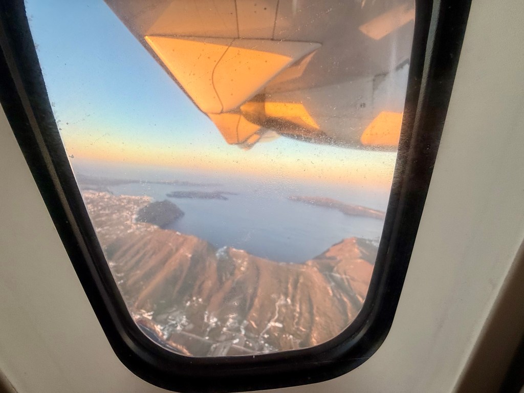 Santorini from Aegean Airlines above